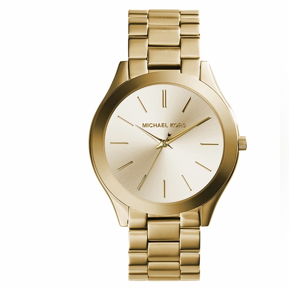 Michael Kors - Slim Runway Stainless Steel Watch - Women's (Gold Tone)